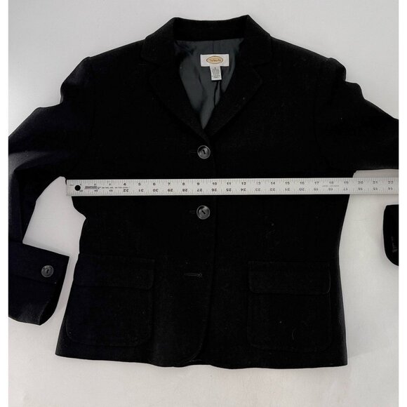 Talbots Black Wool Blazer Three Button  Jacket Sz 6 Career Professional USA - Picture 10 of 10